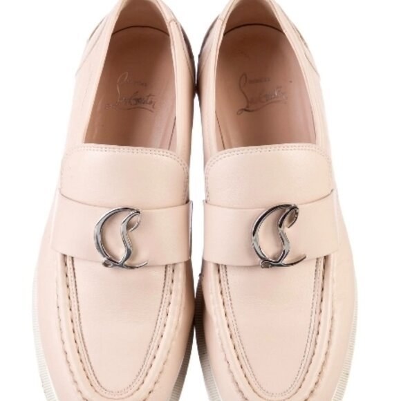 Cl Moc Lug pink nude patent leather loafers. - Picture 4 of 7